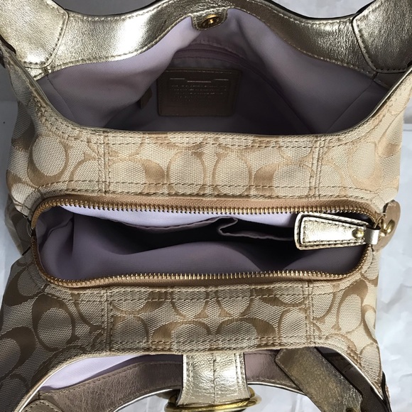 Coach Lynn Buckle Signature Hobo Shoulder Bag - Picture 3 of 8